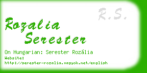 rozalia serester business card
