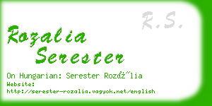 rozalia serester business card